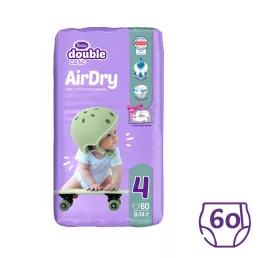  Violeta Double Care Air Dry nadrágpelenka 4, 7-18 kg, 60 db (+ 40 db ajándék törlőkendő)