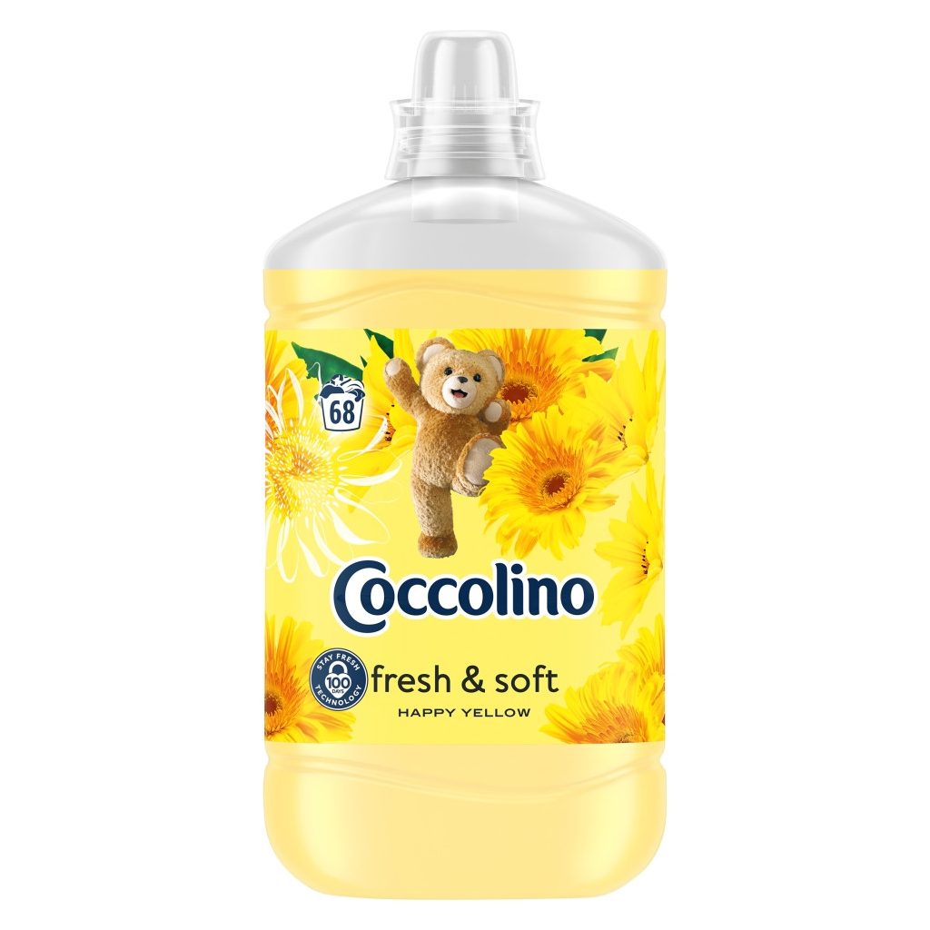 Coccolino Happy Yellow öblítőkoncentrátum 1700 ml  (68 mosás)