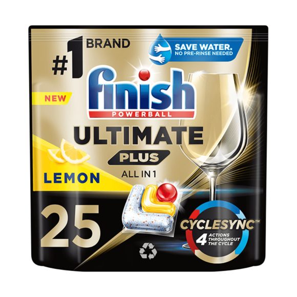 Finish Powerball Ultimate Plus All in 1 mosogatógép-kapszula, lemon (25 db)