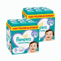   INGYENES SZÁLLÍTÁS - Pampers Active Baby pelenka, Midi 3, 6-10 kg, 1+1, 416 db