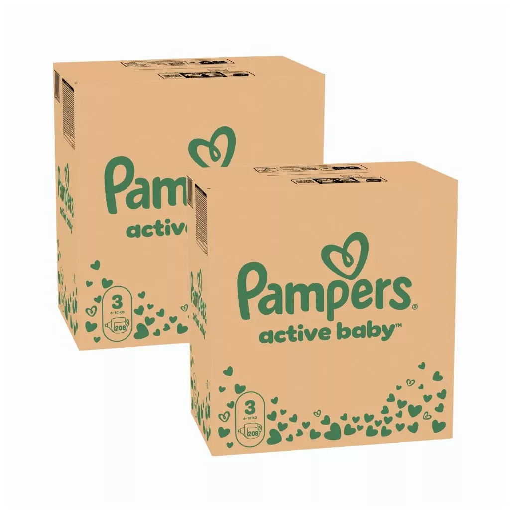 Pampers Active Baby pelenka, Midi 3, 6-10 kg, 1+1, 416 db