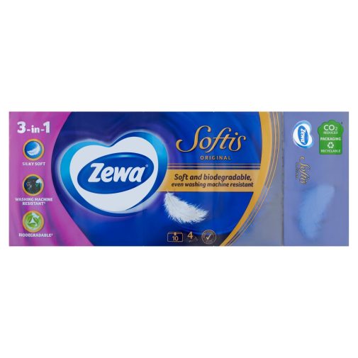 Zewa Softis Classic 4 rétegű papírzsebkendő (10x9 db)