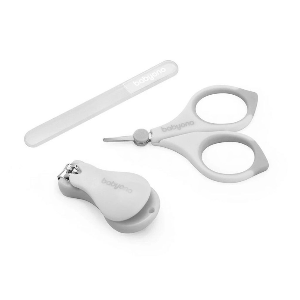 BabyOno manikűr készlet tokban (szürke)