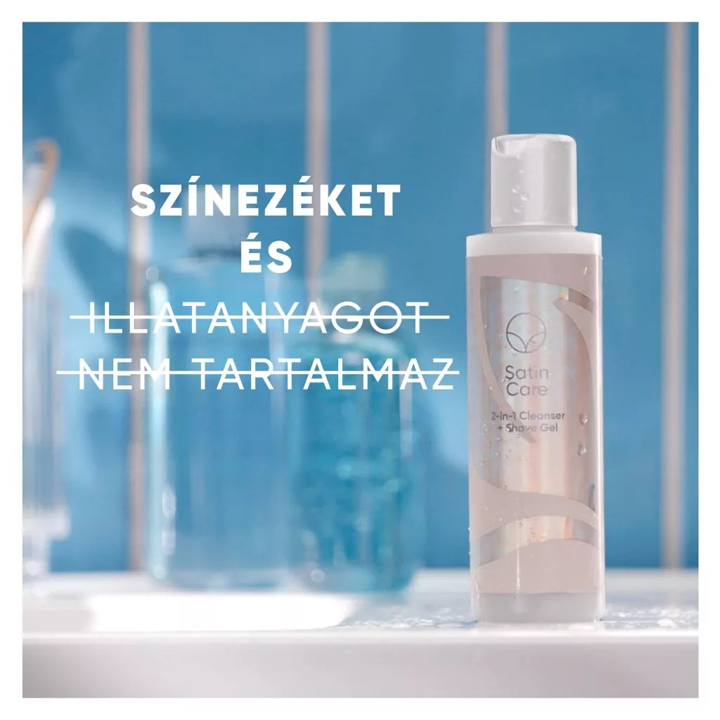 Gillette Venus Satin Care 2 az 1-ben bőrtisztító és borotvazselé (190 ml)