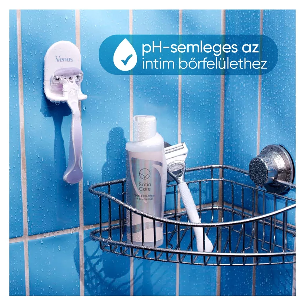 Gillette Venus Satin Care 2 az 1-ben bőrtisztító és borotvazselé (190 ml)