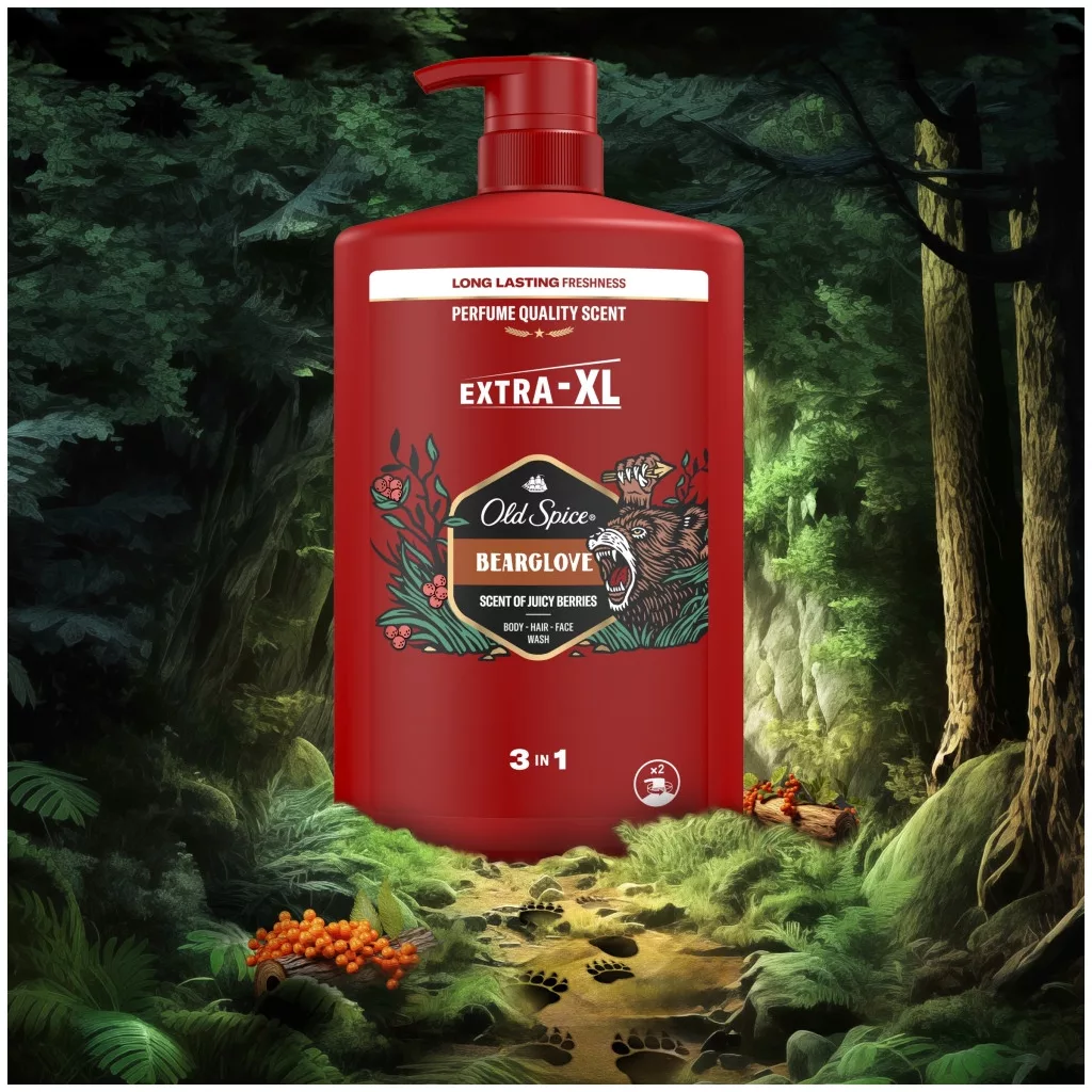 Old Spice Bearglove 3 az 1-ben Tusfürdő és Sampon (1000 ml)