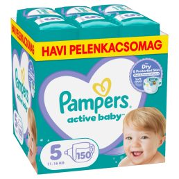   Pampers Active Baby pelenka, Junior 5, 11-16 kg, HAVI PELENKACSOMAG 150 db