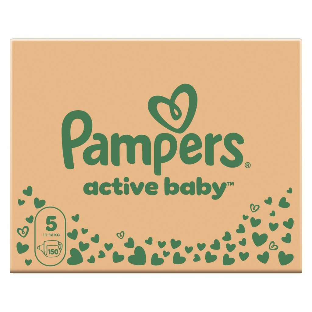 Pampers Active Baby pelenka, Junior 5, 11-16 kg, HAVI PELENKACSOMAG 150 db