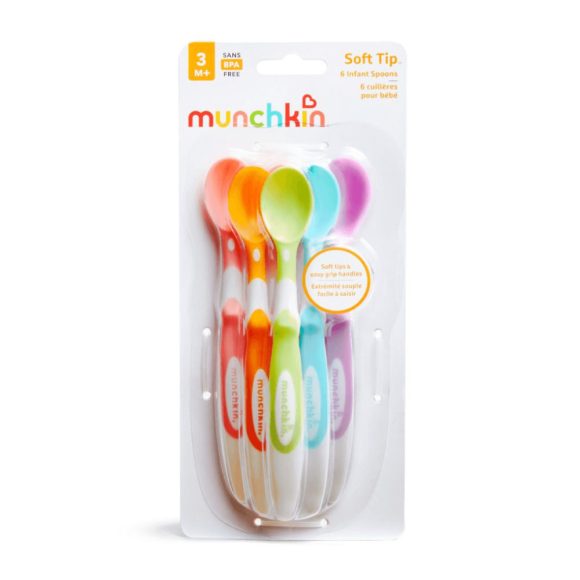 Munchkin Soft tip puhafejű etetőkanál (6 db)