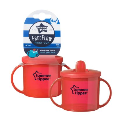 Tommee Tippee FreeFlow First Cup pohár 190 ml 4 hó+ (piros)