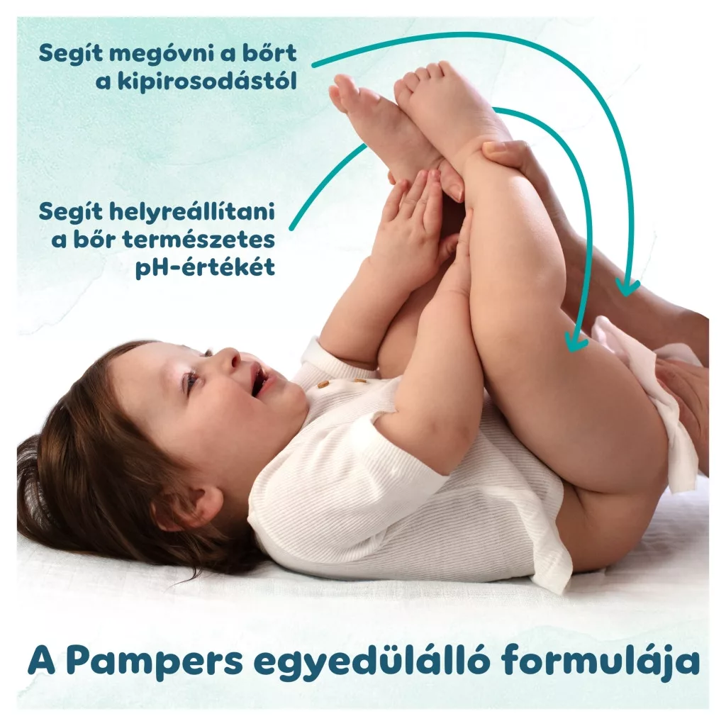 Pampers Harmonie Aqua Plastic Free műanyagmentes nedves törlőkendő (24x48 db)