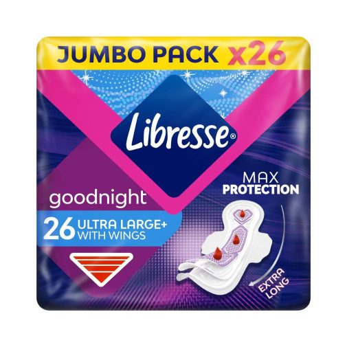 Libresse Ultra Large+ Goodnight szárnyas éjszakai egészségügyi betét (26 db)