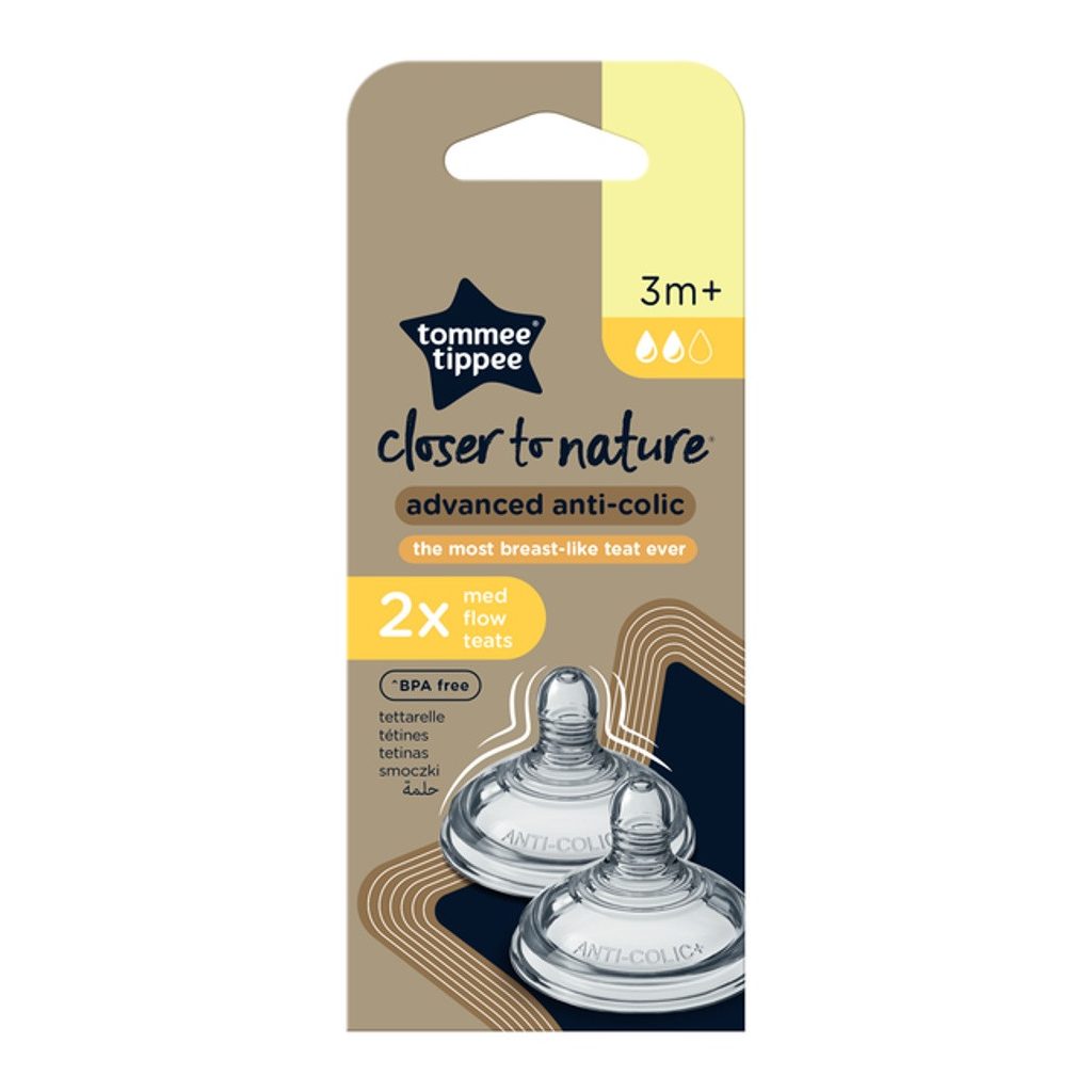 Tommee Tippee Advanced Anti-Colic etetőcumi, közepes folyású 3 hó+ (2db)