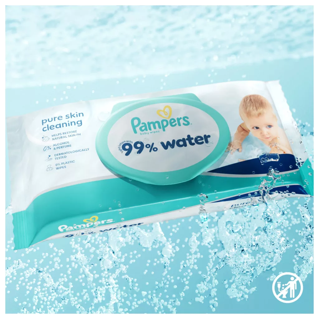 Pampers Aqua nedves törlőkendő 60 db