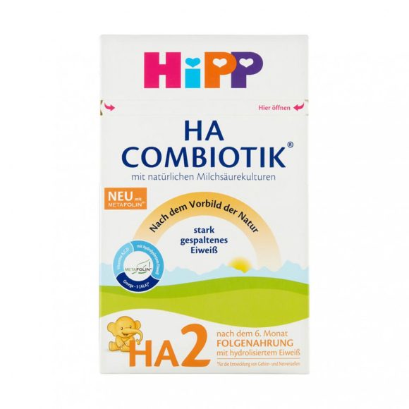 Hipp HA2 Combiotik hidrolizált fehérjét tartalmazó, tejalapú, anyatej-kiegészítő tápszer 6 hó+ (600 g)