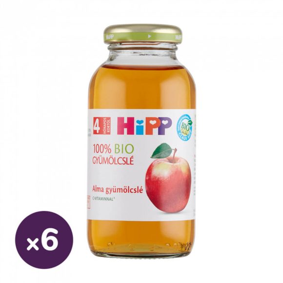Hipp BIO alma gyümölcslé C-vitaminnal, 4 hó+ (6x200 ml)