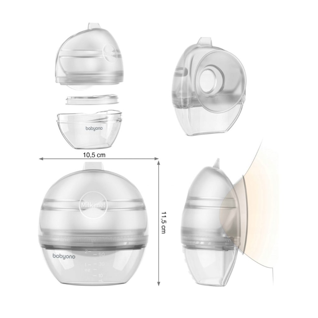 BabyOno tejgyűjtő kagyló MILK ME! - vákuumfunkcióval