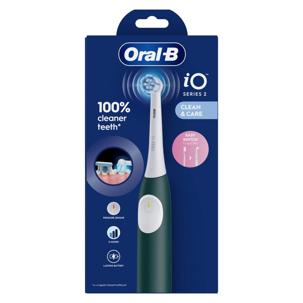Oral-B iO2 Elektromos fogkefe, Erdőzöld (1 db)