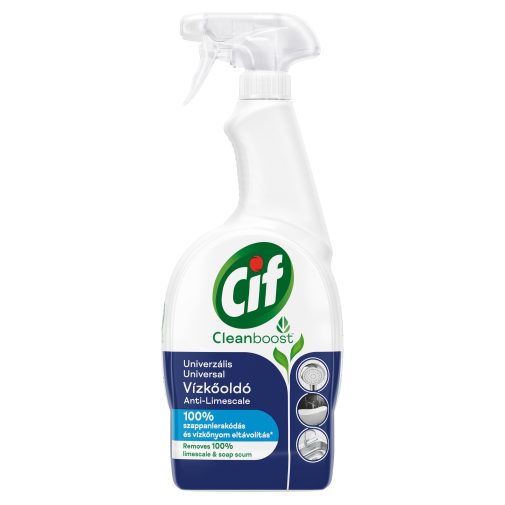 Cif Cleanboost Power&Shine fürdőszobai tisztító spray, vízkőfoltokra, szappanlerakódásra (750 ml)