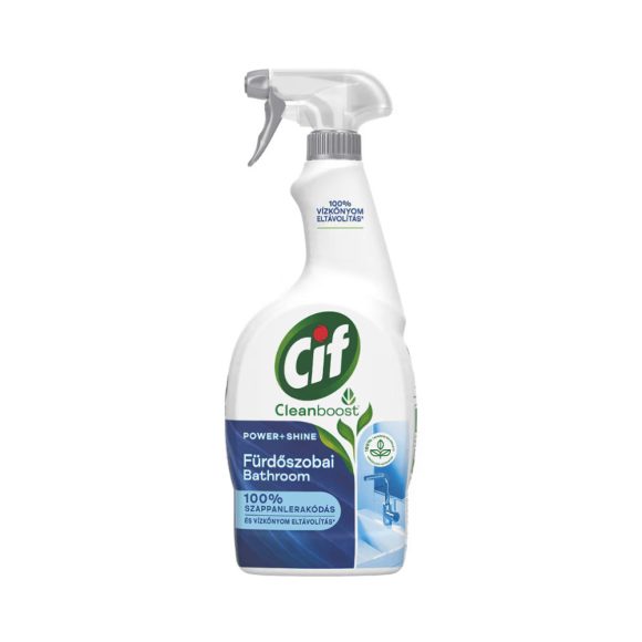 Cif Cleanboost Power&Shine fürdőszobai tisztító spray, vízkőfoltokra, szappanlerakódásra (750 ml)