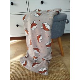   Pihe Puha babatakaró plüss anyagból - rókás minta (75x120 cm)