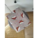 Pihe Puha babatakaró plüss anyagból - rókás minta (75x120 cm)