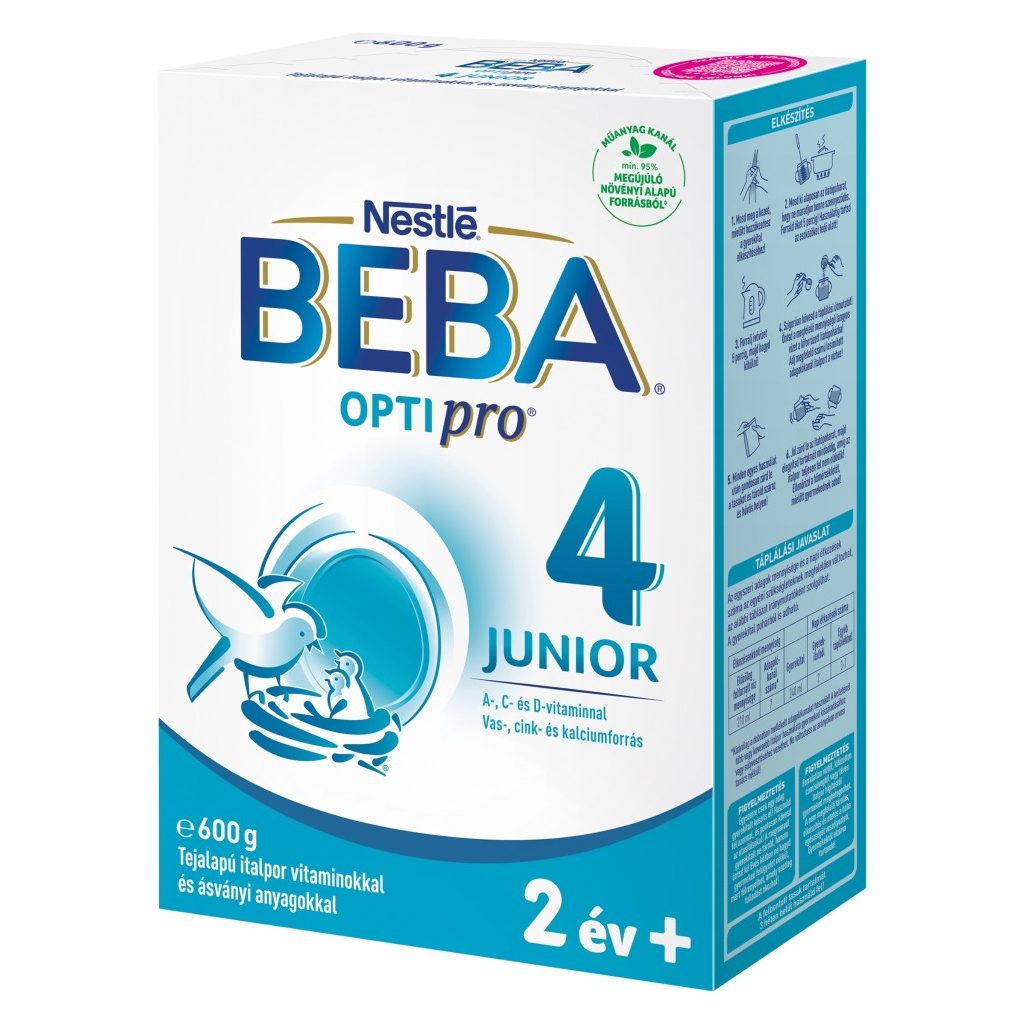 BEBA OptiPro 4 Junior tejalapú italpor vitaminokkal és ásványi anyagokkal 24 hó+ (600 g)