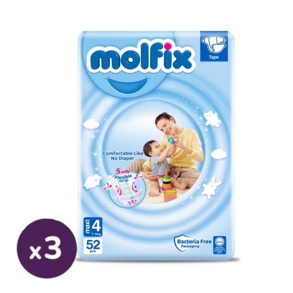 Molfix pelenka, Maxi 4, 7-14 kg, HAVI PELENKACSOMAG 180 db