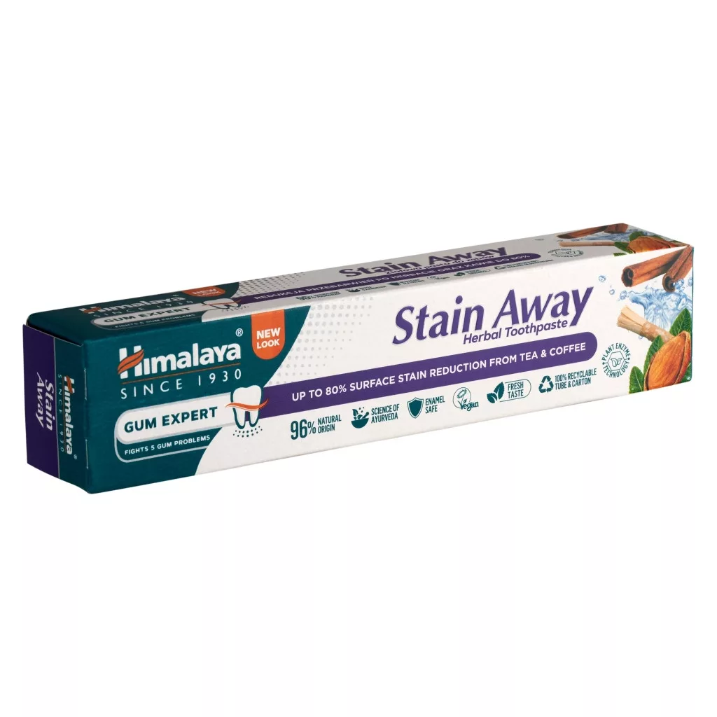 Himalaya Stain Away folteltávolító és fogfehérítő gyógynövényes fogkrém (75 ml)