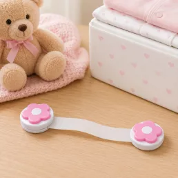   BabyBruin többfunkciós biztonsági zár, rózsaszín (7 colos)