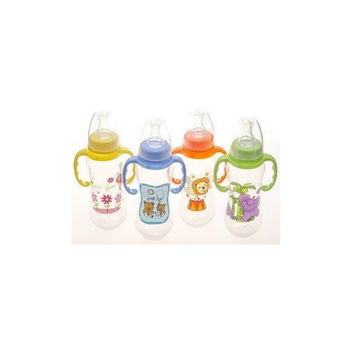 BabyBruin cumisüveg fogóval 240 ml (lányos)