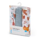 BabyOno textilpelenka - acélkék-állatkák (3 db)