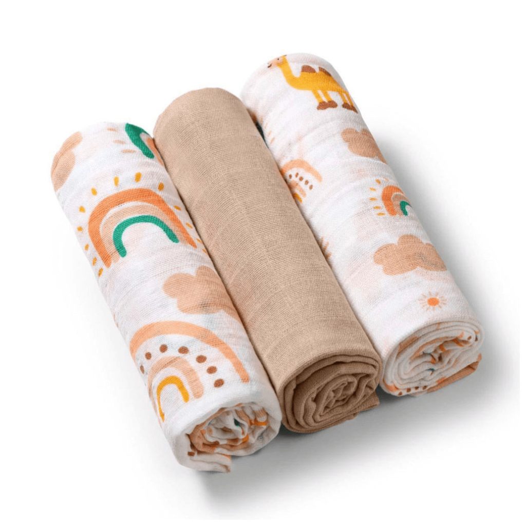 BabyOno textilpelenka - bézs-oroszlán (3 db)