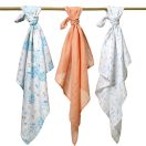 BabyOno textilpelenka - kék-barack (3 db)