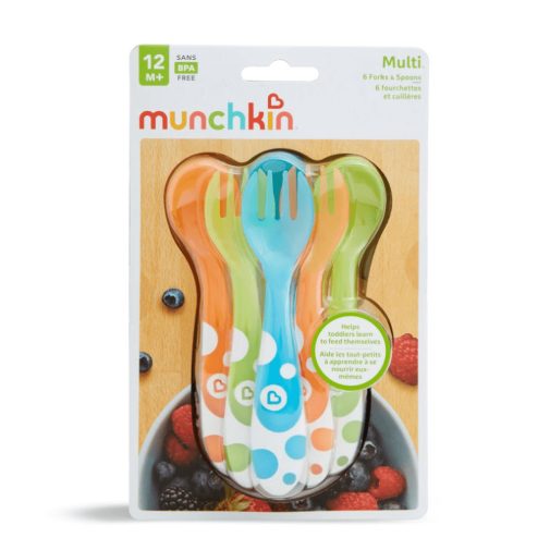 CSOMAGOLÁSSÉRÜLT - Munchkin kanál és villa szett (6 db)