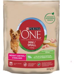   Purina One Mini Weight Control száraz kutyaeledel pulykával (800 g)