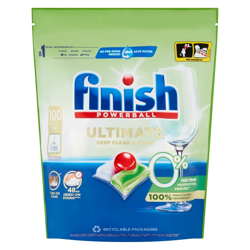Finish Ultimate All in 1 mosogatógép-kapszula, Zero (100 db)