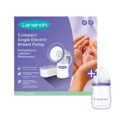   Lansinoh 2 fázisú kompakt elektromos mellszívó + 160 ml cumisüveg szett