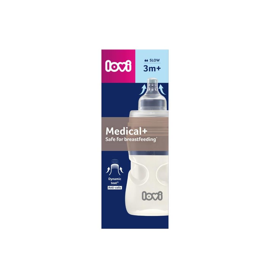 LOVI Cumisüveg SuperVent Medical+ 250 ml (3 hó+)