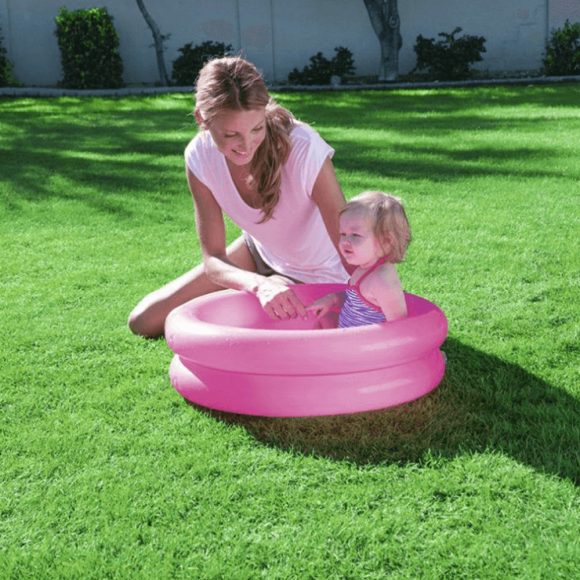 Bestway kétgyűrűs rózsaszín baba medence (61x15 cm)
