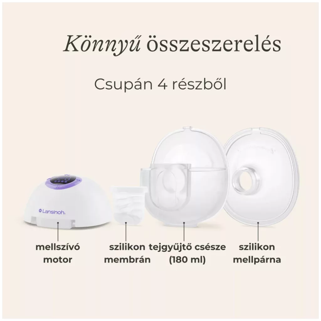 Lansinoh Hordható mellszívó szett 25 db anyatejgyűjtő zacskóval