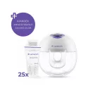 Lansinoh Hordható mellszívó szett 25 db anyatejgyűjtő zacskóval