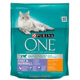   Purina One Coat & Hairball száraz macskaeledel csirkével (800 g)