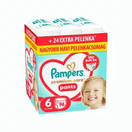   Pampers Premium Care Pants bugyipelenka 6, 13-19 kg, HAVI PELENKACSOMAG 96 db