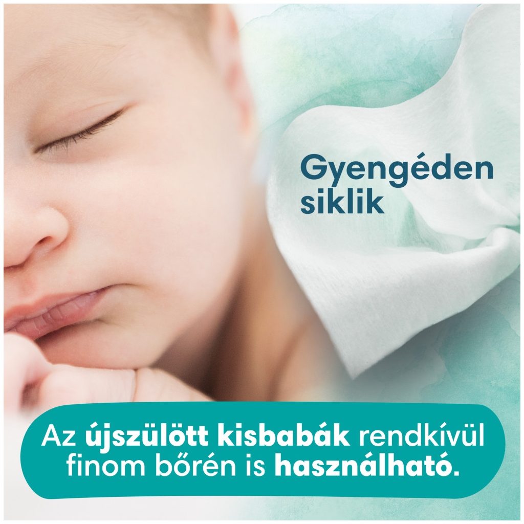 Pampers Harmonie New Baby Plastic free műanyagmentes nedves törlőkendő 46 db