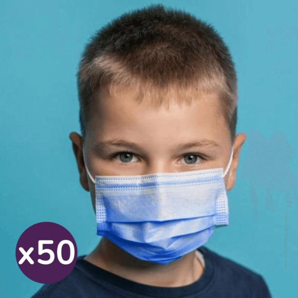 Egyszer használatos higiéniai gyermek szájmaszk (50 db/csomag)