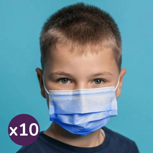 Egyszer használatos higiéniai gyermek szájmaszk (10 db/csomag)