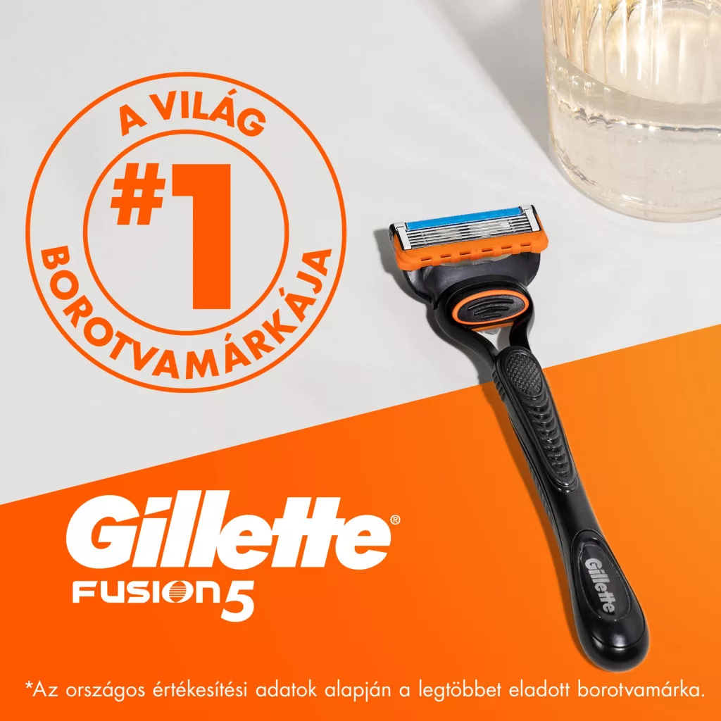 INGYENES SZÁLLÍTÁS - Gillette Fusion5 Borotvabetétek Férfi Borotvához (24 db) + AJÁNDÉK Kulacs