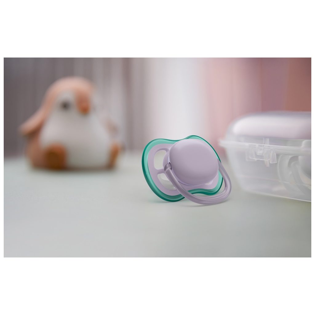 Philips Avent SCF085/24 Játszócumi Ultra air neutral 0-6hó lányos 2db (lila-zöld)