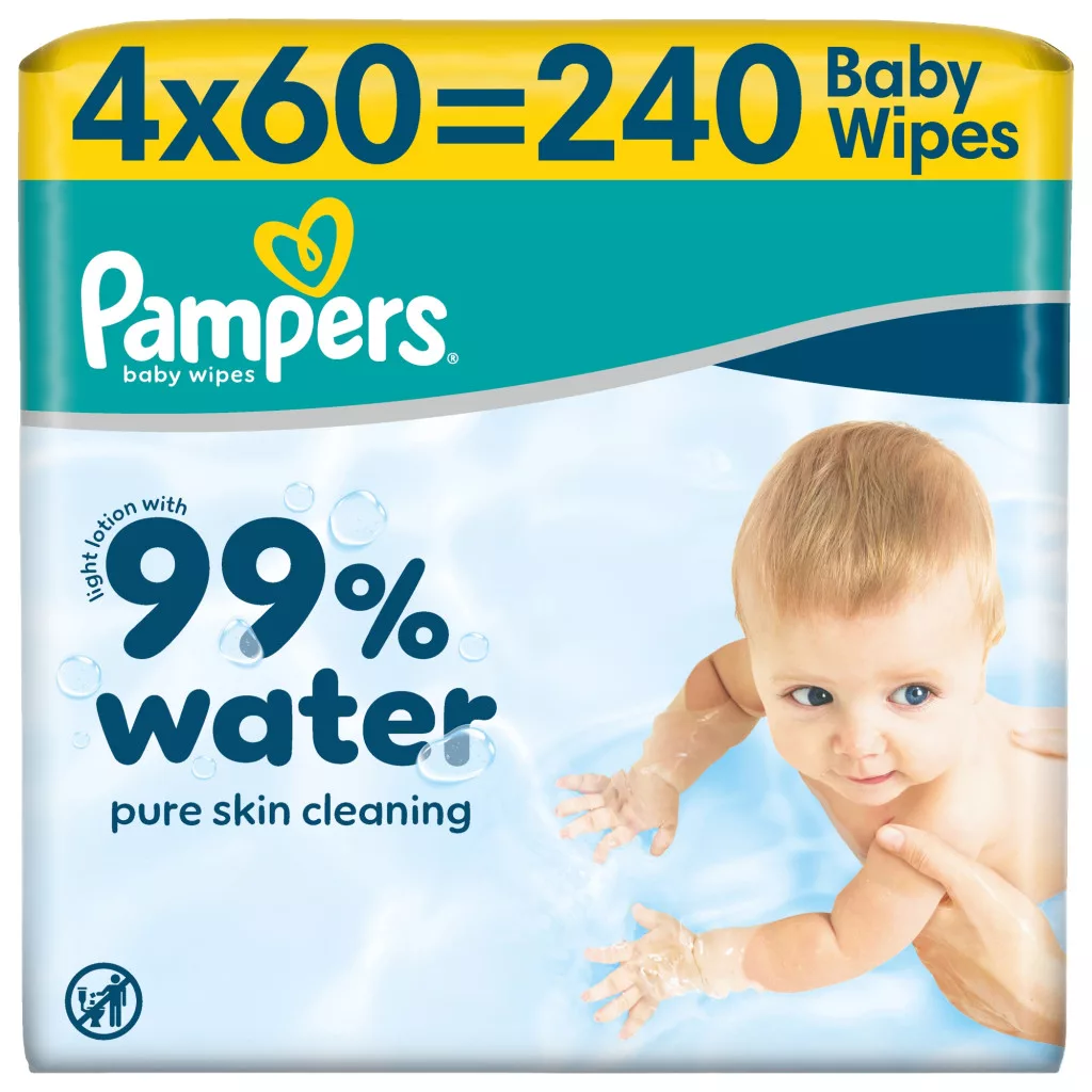 Pampers Aqua nedves törlőkendő 4x60 db